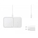 Samsung Wireless Charger Pad Duo White & Travel Charger