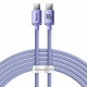 Baseus Crystal Shine Series PD Cable Type-C to Type-C 100W 2m Lilac