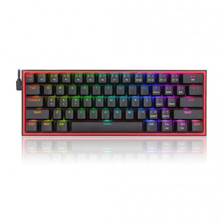 Redragon K617 Fizz RGB Gaming Wired Keyboard - Black (US)