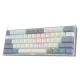 Redragon K617 Fizz RGB Gaming Wired Keyboard - White/Grey (US)