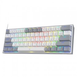 Redragon K617 Fizz RGB Gaming Wired Keyboard - White/Grey (US)