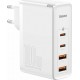 Baseus Travel Charger GaN2 Pro 2xType-C/2xUSB 100W + Cable Type-C 100W White