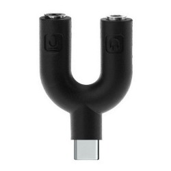 POWERTECH αντάπτορας USB Type-C σε 2x 3.5mm CAB-J052 , Black