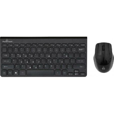 PowerTech set ποντίκι & πληκτρολόγιο PT-940, ασύρματο, 1200dpi, Black