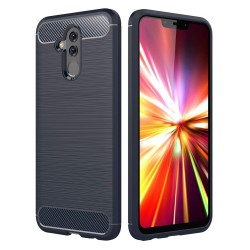 OEM TPU Carbon Back Cover Huawei Mate 20 Lite - Blue