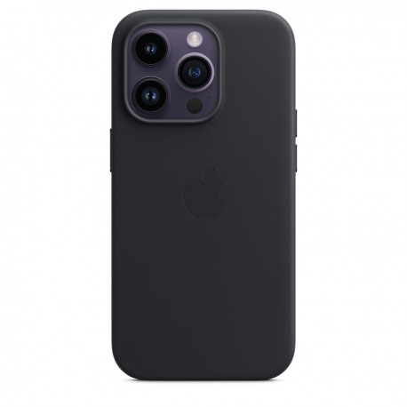Apple Leather Case iPhone 14 Pro with MagSafe Midnight
