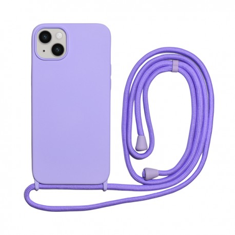 Vivid Silicone Cover Lace Apple iPhone 14 Lilac