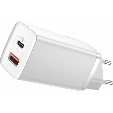 Baseus GaN2 Lite Quick Charger Type-C/USB 65W White
