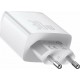Baseus Compact Quick Charger Type-C/2xUSB 30W White