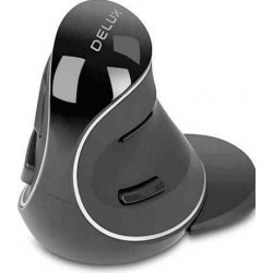 Delux M618PD Wireless Vertical Mouse BT+2.4G 4200DPI - Black