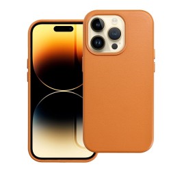 Leather Mag Cover Case iPhone 14 Pro - Orange