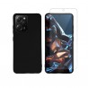 Vivid Set Silicone Matte Case + Tempered Glass Poco X5 Pro/Note 12 Pro 5G Black
