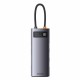 Baseus Multifunctional HUB Docking Station Metal Gleam Series 6 in 1 Type-C to USB3.0 Gray