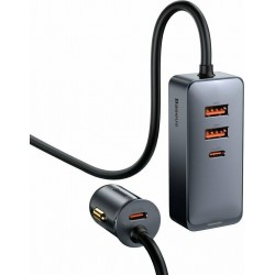 Baseus Car Charger Share Together 2xUSB/2xType-C 120W Gray