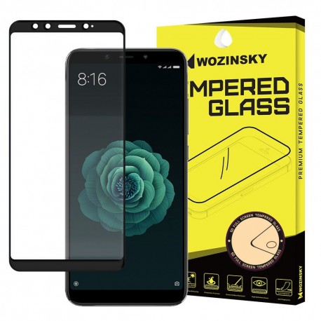 Wozinsky Tempered Glass Full Glue Full Face Case Friendly Xiaomi Mi A2 - Black
