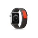 Tech-Protect Nylon Apple Watch Ultra/SE/8/7/6/5/4 (49/45/44/42mm) - Black/Orange