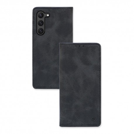 Sonique Vintage Magnet Book Samsung Galaxy S23 - Black