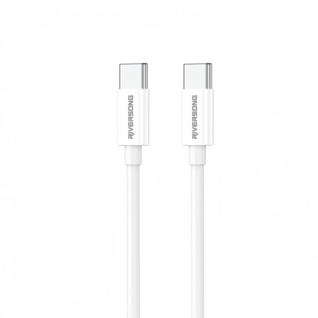 Riversong Cable Type-C to Type-C 3A 60W Lotus 08 1m White