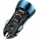 Baseus Car Charger 1xUSB/1xType-C 40W PD 3.0 Blue