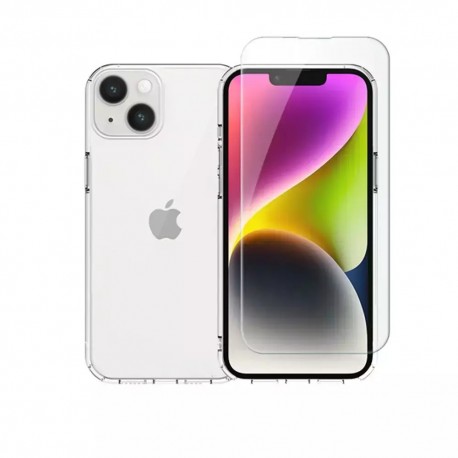 Vivid Set TPU Case + Full Face Tempered Glass Apple iPhone 15 Black
