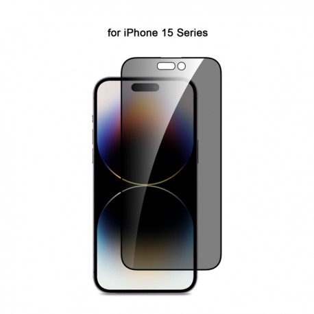 Vivid Full Face Tempered Glass Privacy Apple iPhone 15 Pro Black