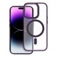 Matte Mag Cover case compatible with MagSafe for IPHONE 15 PRO MAX purple