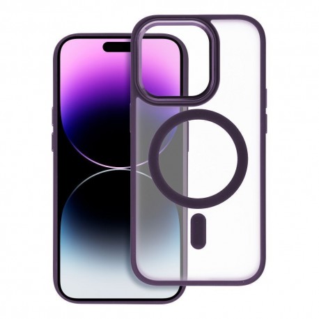 Matte Mag Cover case compatible with MagSafe for IPHONE 15 PRO purple