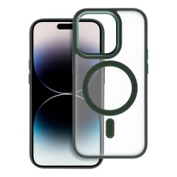 Matte Mag Cover case compatible with MagSafe for IPHONE 15 green