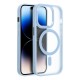 Matte Mag Cover case compatible with MagSafe for IPHONE 15 PRO blue