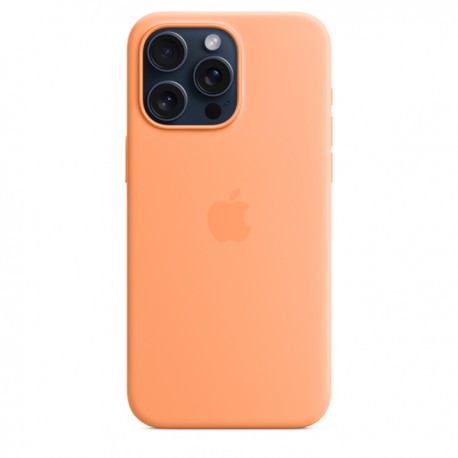 Apple iPhone 15 Pro Max Silicone Case with MagSafe Orange Sorbet