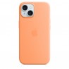 Apple iPhone 15 Silicone Case with MagSafe Orange Sorbet
