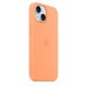 Apple iPhone 15 Silicone Case with MagSafe Orange Sorbet