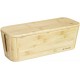 Navaris Bamboo Cable Box - 32 x 12 x 11cm - Bamboo
