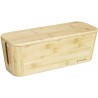 Navaris Bamboo Cable Box - 32 x 12 x 11cm - Bamboo