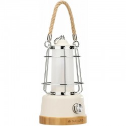 Navaris Rechargeable LED Latern - PowerBank 5000mAh  1 x USB-A - 12.6 x 12.6 x 23cm - White