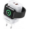 Veger Panel PD Multifunctional Wall Charger  Fast Adapter  3 in 1 - Apple Watch/ 1x Type-C/ 1 x USB-A - 20W - White