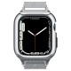 SPIGEN METAL FIT ”PRO” APPLE WATCH 4 / 5 / 6 / 7 / 8 / 9 / SE (44 / 45 MM) SILVER