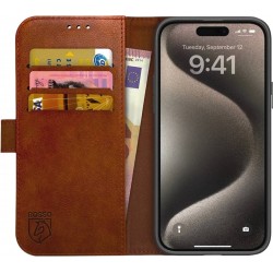 Rosso Element Book Case Apple iPhone 15 Pro - Brown