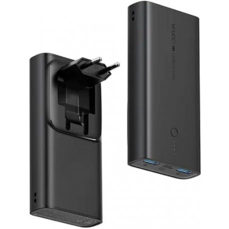 Vrurc PowerBank W1146 - 2 x USB - 1 x Type-C - 10000mAh - 20W - Black