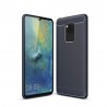 OEM Carbon Case Flexible Cover TPU Huawei Mate 20 - Blue