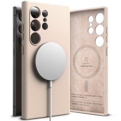 RINGKE SILICONE MAGNETIC MAGSAFE GALAXY S24 ULTRA - PINK SAND