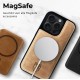 Rosso Elite MagSafe Book Case Apple iPhone 15 Pro - Light Brown