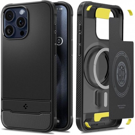 SPIGEN RUGGED ARMOR MAG MAGSAFE IPHONE 15 PRO MAX - MATTE BLACK