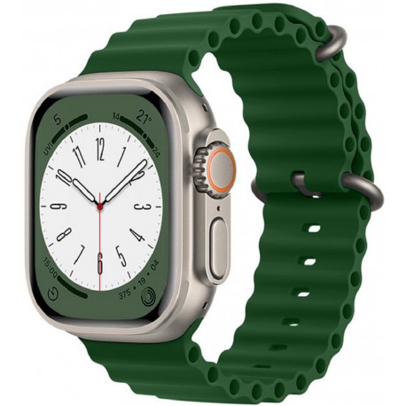 Techsuit Watchband (W038) - Apple Watch 1/2/3/4/5/6/7/8/9/SE/SE 2/Ultra/Ultra 2 (42/44/45/49mm) - Army Green