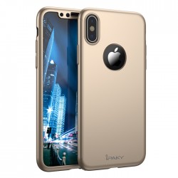 IPAKY 360 Full Cover Case & Tempered Glass iPhone X/XS - Gold