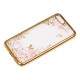 OEM Bloomy Stylish TPU Gel Case Flower Cover Huawei Y6 2018 - Gold