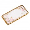 OEM Bloomy Stylish TPU Gel Case Flower Cover Huawei Y6 2018 - Gold