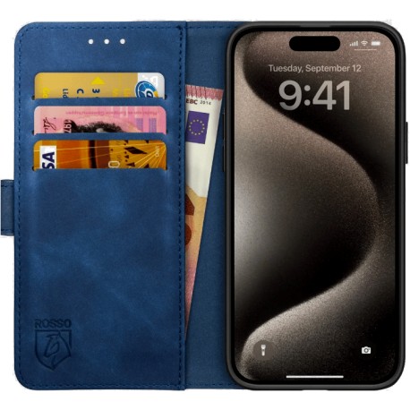 Rosso Element Book Case Apple iPhone 15 Pro Max - Blue