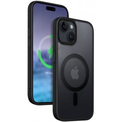 Crong Hybrid Frost Mag Cover MagSafe Apple iPhone 15 Plus - Black