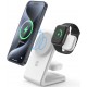 Crong MagSpot Pivot Stand 3 in 1 Wireless Charger MagSafe  iPhone/ AirPods/ Apple Watch - 75W - Snow White